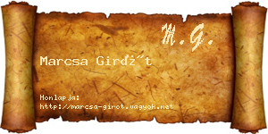Marcsa Girót névjegykártya